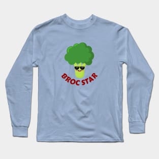 BROC STAR - Cute Broccoli Pun Long Sleeve T-Shirt